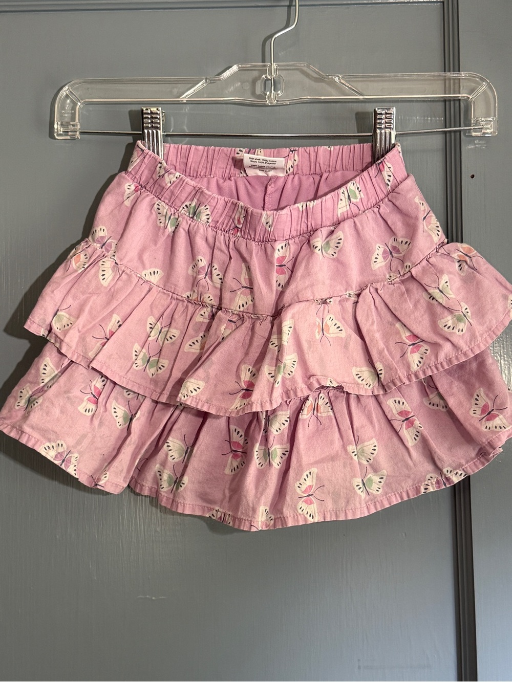jumping beans Pink Tiered Butterfly Print Skirt